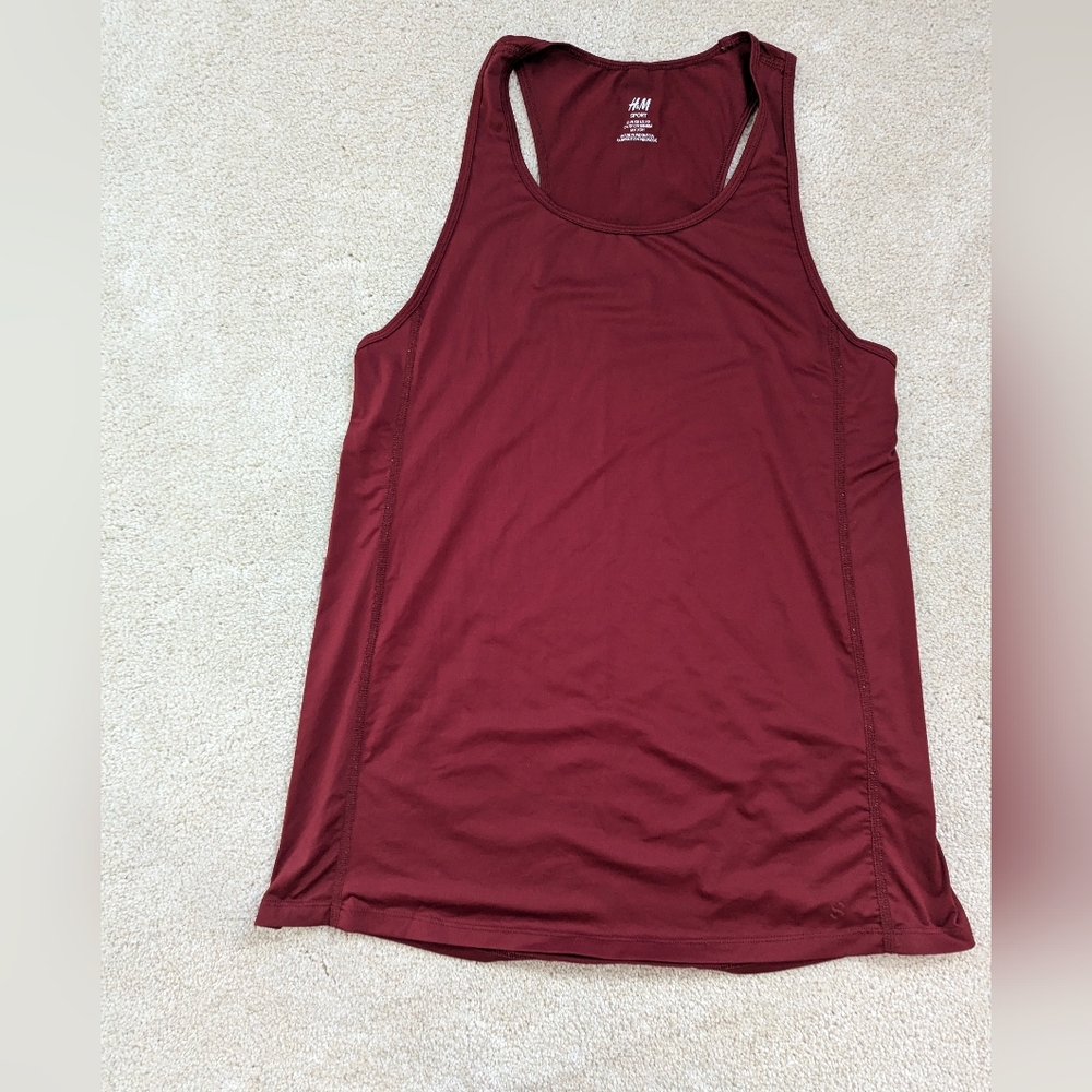 H&M Women's Deep Red Workout Tank - Size XS